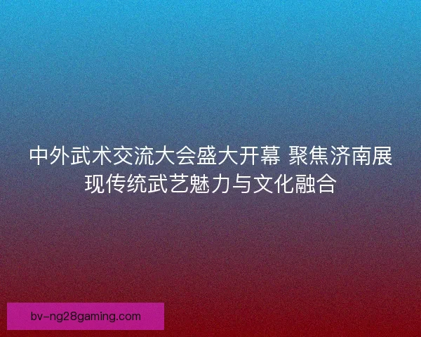 中外武术交流大会盛大开幕 聚焦济南展现传统武艺魅力与文化融合